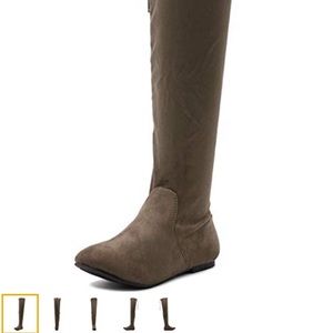 Worn once suede over the knee boot. Taupe size 11